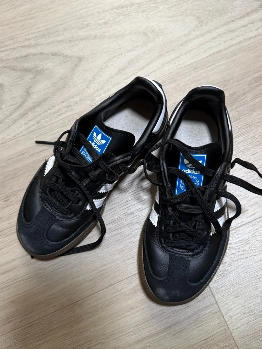 adidas Kids Samba Shoes in Black and White